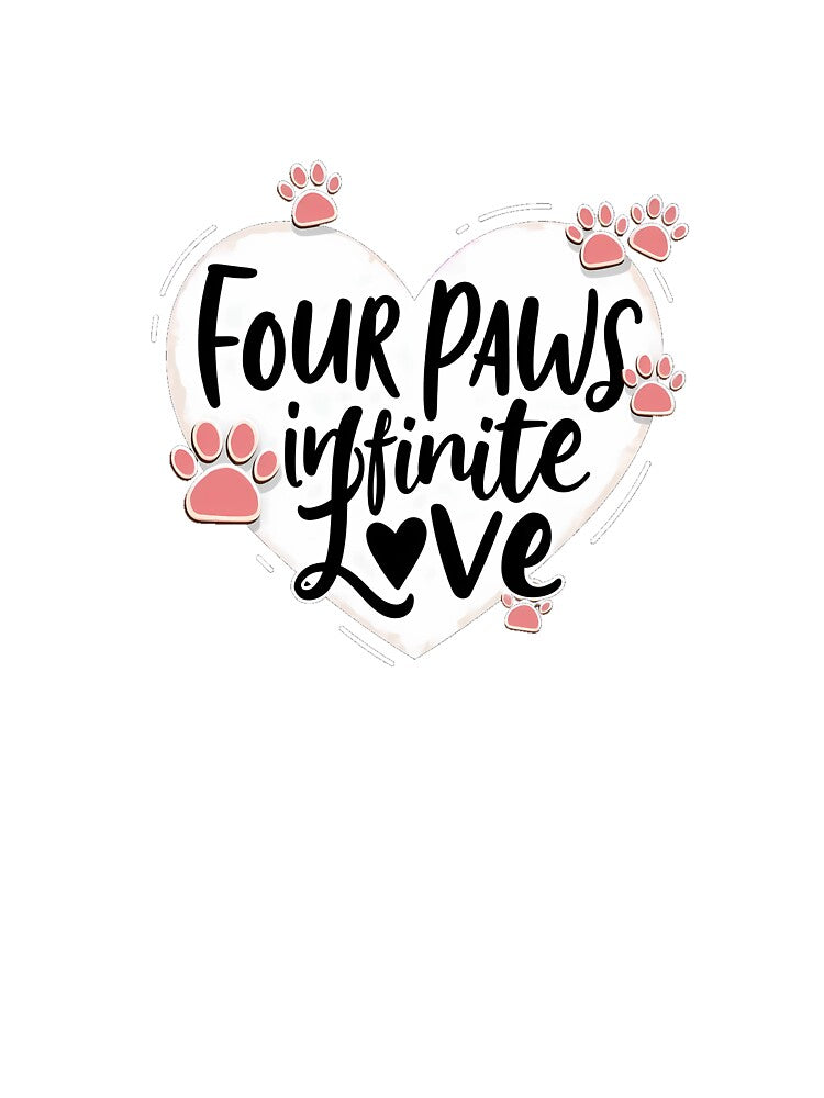 Four Paws, Infinite Love – Cute Pet Lover Design by VIBECANVASSHOP