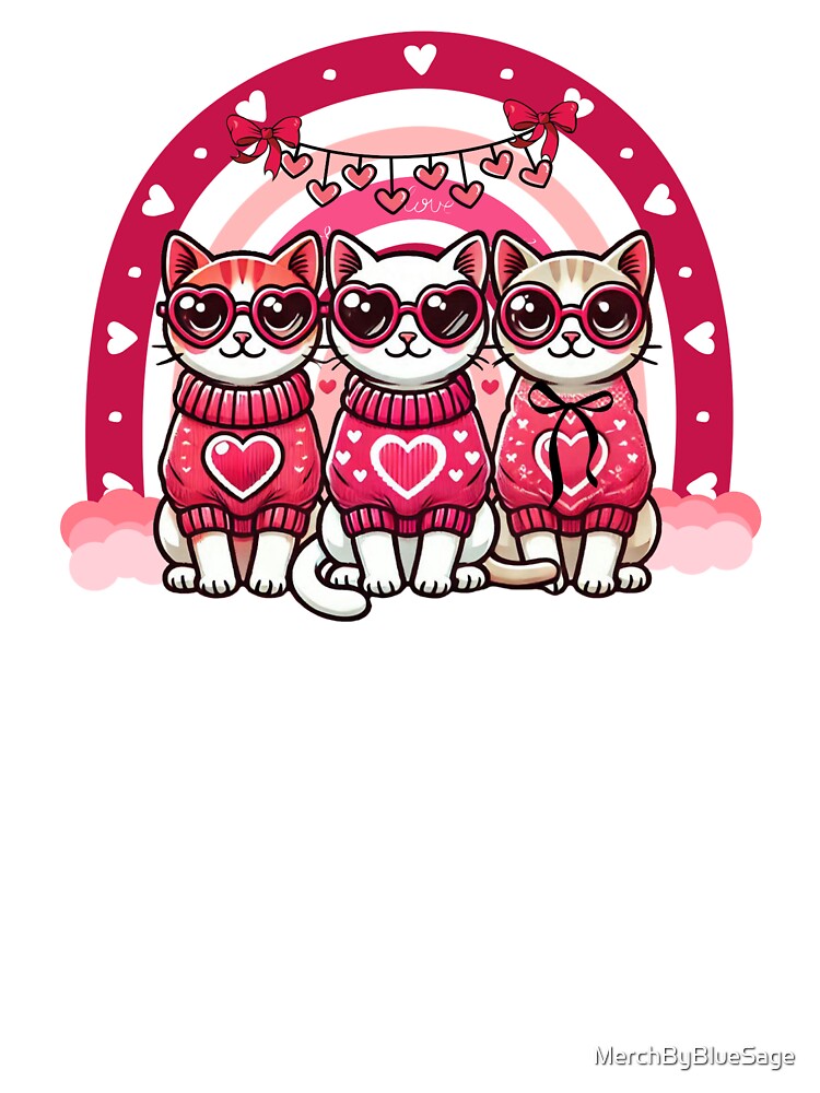 Cat Lovers Aesthetic Cat Mom Gift Valentines Cats Cat Mama Life by MerchByBlueSage T-Shirts, Hoodie, Sweatshirt (Image 3)
