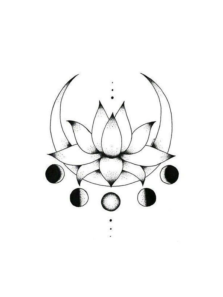 Lotus flower with moon phases by JeanNni T-Shirts, Hoodie, Sweatshirt | BlankRebels.com (Image 3)