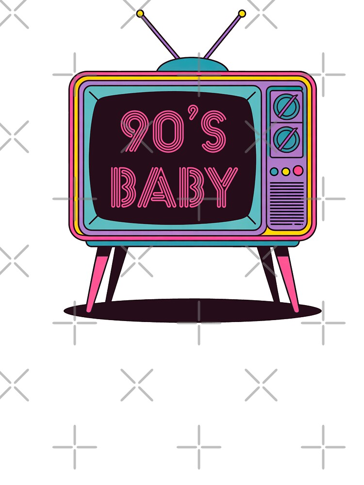 90s Baby – Retro TV Throwback Design by Splendid Scibbles T-Shirts, Hoodie, Sweatshirt | BlankRebels.com (Image 3)