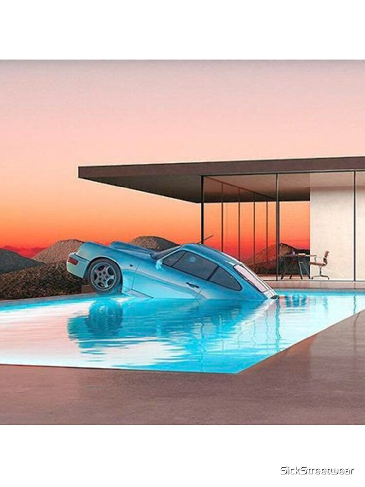 Vaporwave Car In Swimming Pool by SickStreetwear T-Shirts, Hoodie, Sweatshirt | BlankRebels.com (Image 3)