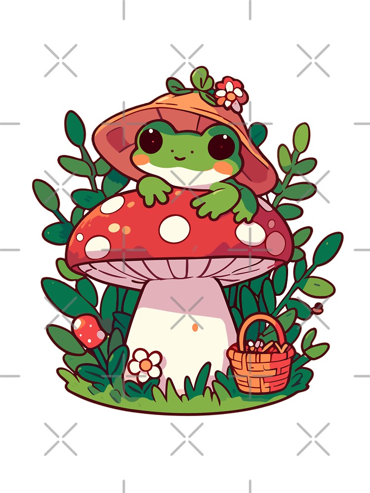 Frog on mushroom cute by GlobalDesigns- T-Shirts, Hoodie, Sweatshirt | BlankRebels.com (Image 3)
