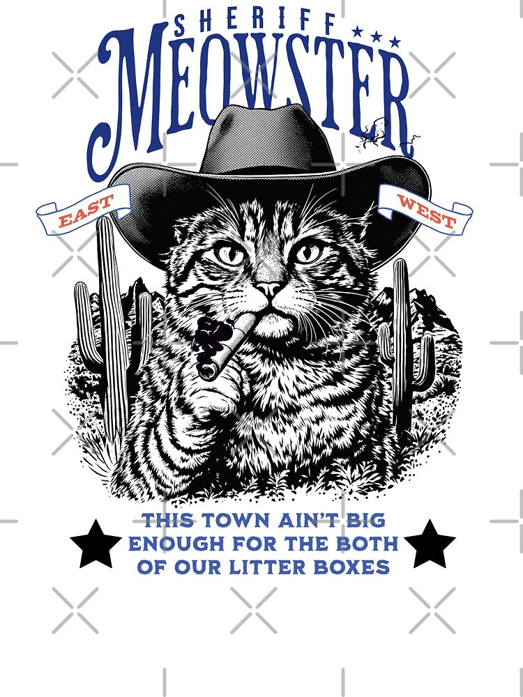 Sheriff Meowster Cowboy by LoveAndHatebyH T-Shirts, Hoodie, Sweatshirt | BlankRebels.com (Image 3)
