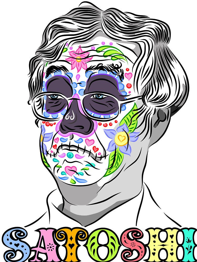 Sugar Skull Satoshi Nakamoto Meme by HodlHut T-Shirts, Hoodie, Sweatshirt | BlankRebels.com (Image 3)