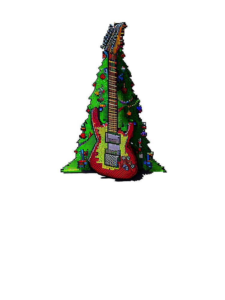 Christmas tree with guitar. by Pixelarium T-Shirts, Hoodie, Sweatshirt | BlankRebels.com (Image 3)