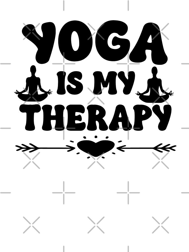 Yoga Is My Therapy. Funny Yoga Quote. Meditation Therapy. by DesignHouse07 T-Shirts, Hoodie, Sweatshirt (Image 3)