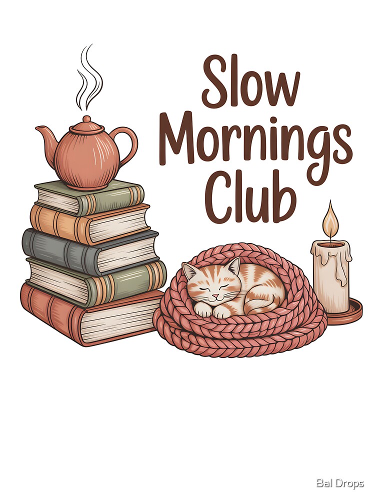 Slow Mornings Club by Bal Drops T-Shirts, Hoodie, Sweatshirt | BlankRebels.com (Image 3)