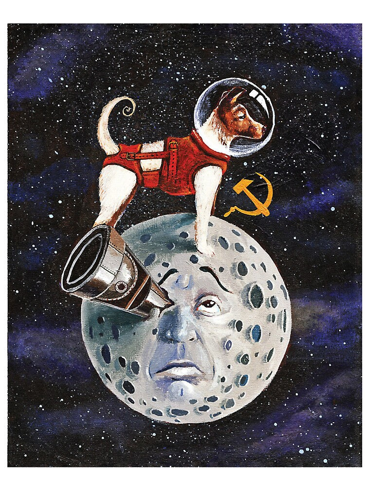 Laika Astronaut On The Moon by skeierleber4327 T-Shirts, Hoodie, Sweatshirt | BlankRebels.com (Image 3)