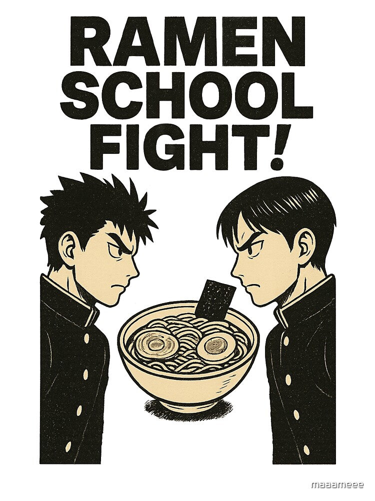 Manga School Battle Ramen Character Art Print Design by maaameee T-Shirts, Hoodie, Sweatshirt | BlankRebels.com (Image 3)
