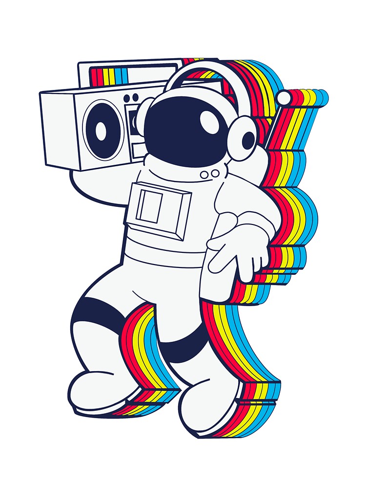 Astronaut with a boombox by gwendolyndon T-Shirts, Hoodie, Sweatshirt | BlankRebels.com (Image 3)