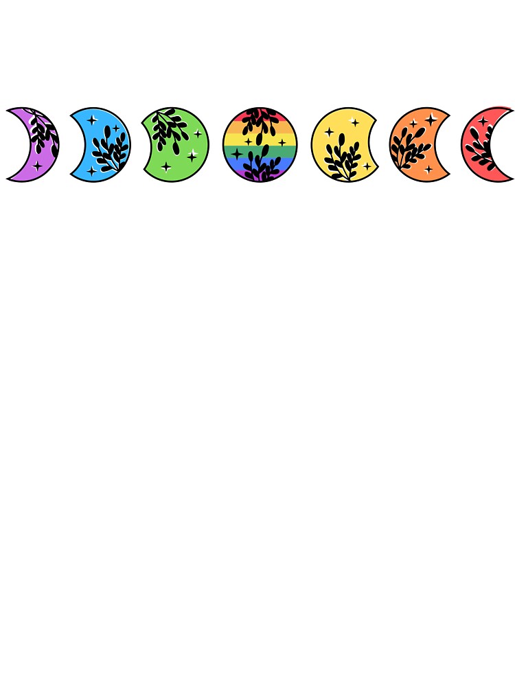 Rainbow Pride Moon Phases by LunaAndRosa T-Shirts, Hoodie, Sweatshirt | BlankRebels.com (Image 3)