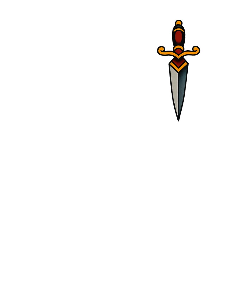 Traditional Dagger Tattoo – Classic Old School Flash Design by Scandi-Design T-Shirts, Hoodie, Sweatshirt (Image 3)