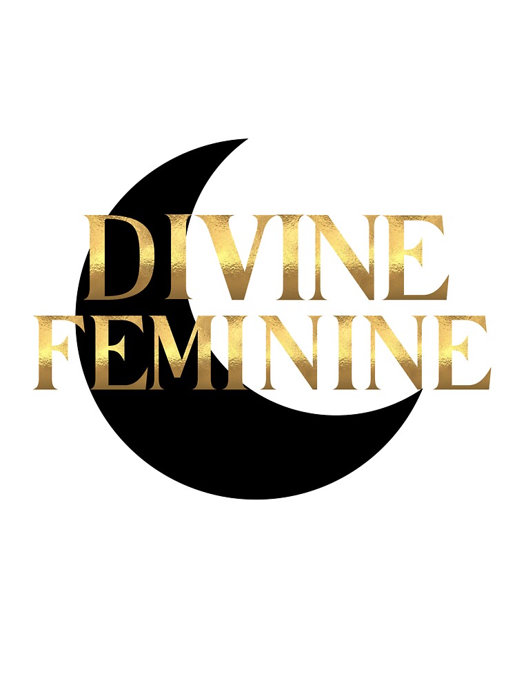 Divine Feminine – Golden Moon & Black Crescent Design | Golden Frequency by GoldenFrequency T-Shirts, Hoodie,... (Image 3)