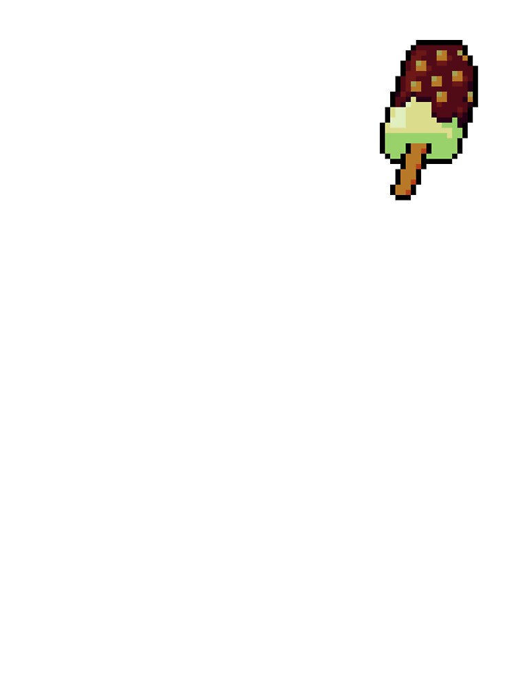 Pixel Chocolate Vanilla Popsicle with nuts - pixel food art by LittleFoodShop T-Shirts, Hoodie, Sweatshirt (Image 3)