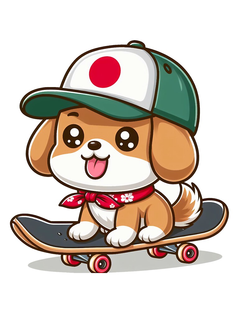 Cute brown dog riding skateboard with cap by MzulhilmiZam T-Shirts, Hoodie, Sweatshirt | BlankRebels.com (Image 3)