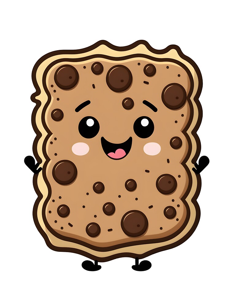 kawaii chocolate chips cookie- cute and happy by R.L cases and stickers