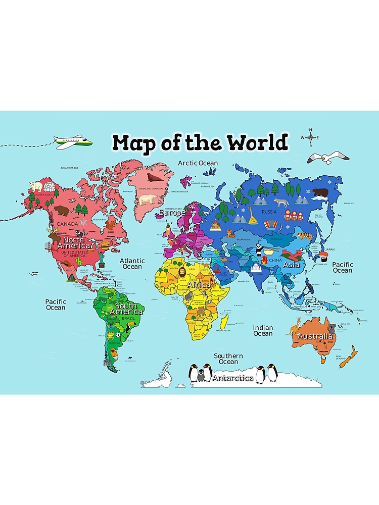 Map Of The World Vacation Animal - Aesthetic Poster by maneisy T-Shirts, Hoodie, Sweatshirt | BlankRebels.com (Image 3)