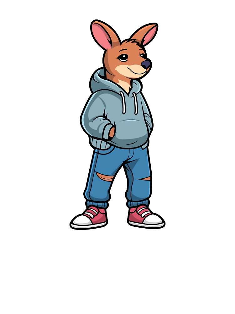 Chill Guy Kangaroo - Perfect for T-Shirts, Stickers, and More by CreativeTomb Hoodie, Sweatshirt | BlankRebels.com (Image 3)