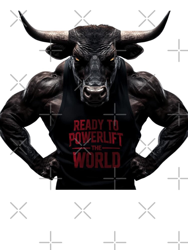 Gym Logo Weights + Motivational Powerlifting Bull by All Creative Designer T-Shirts, Hoodie, Sweatshirt (Image 3)