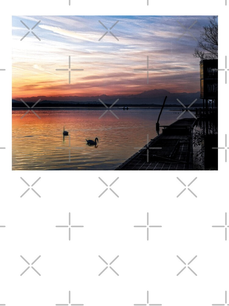 Sunset landscape, lake photography by marghe41 T-Shirts, Hoodie, Sweatshirt | BlankRebels.com (Image 3)