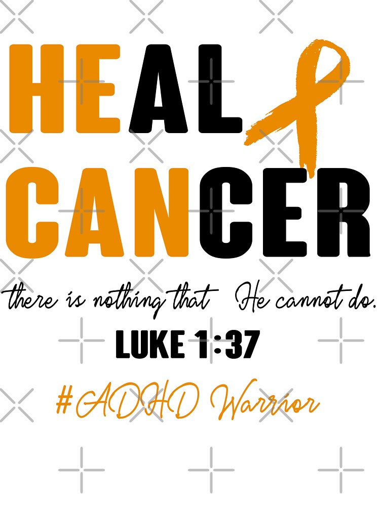ADHD Awareness - Heal Cancer - Support ADHD Warrior Gifts by ElizabethS809 T-Shirts, Hoodie, Sweatshirt (Image 3)