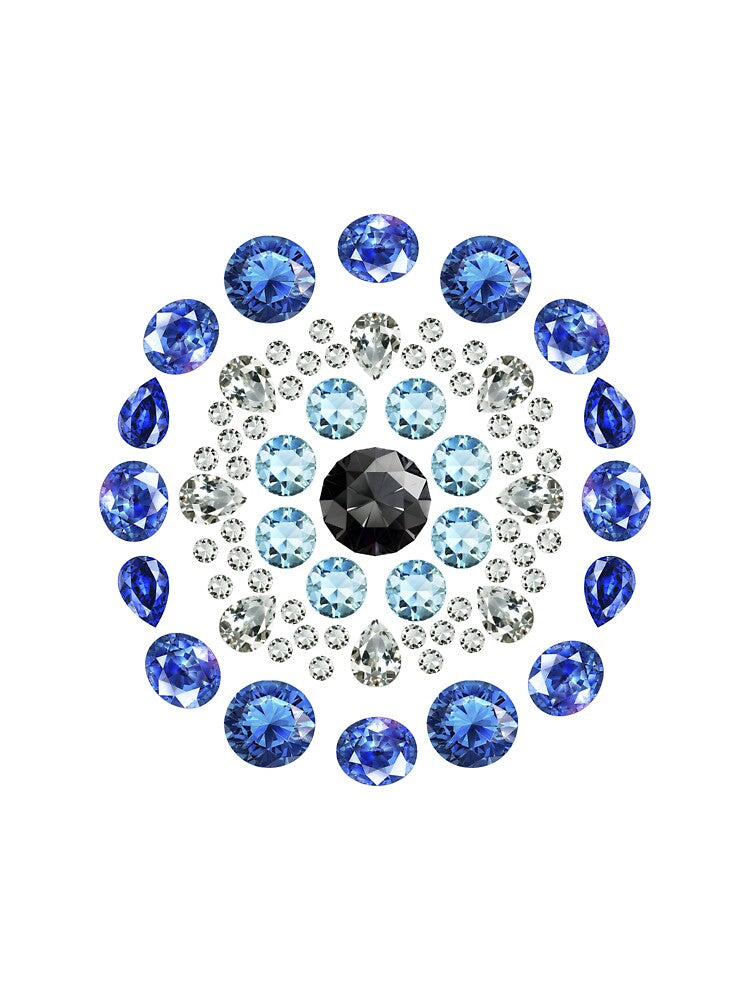 Evil Eye Bling Gemstones - Diamond Aquamarine Sapphire by todayyesterday T-Shirts, Hoodie, Sweatshirt (Image 3)