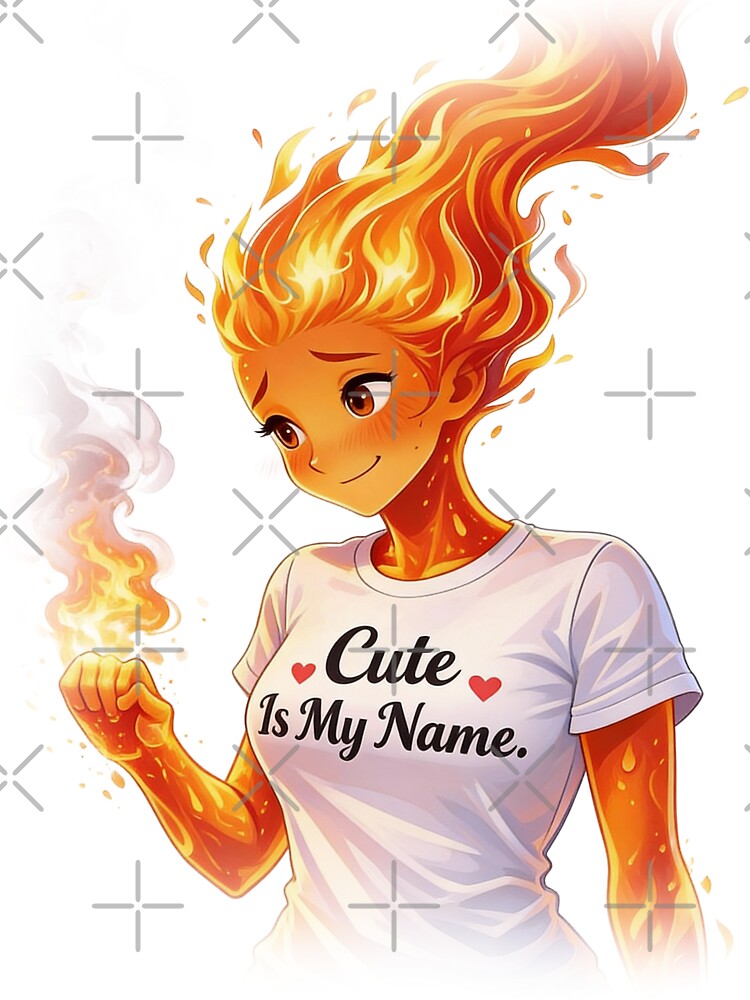 Cute Is My Name – Fire Elemental Couple Shirt by Chaos-Approved Hoodie, Sweatshirt | BlankRebels.com (Image 3)
