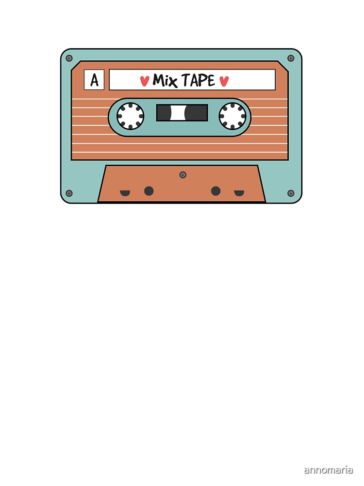 mix tape audio cassette tape, retro tape sticker by Scrapbooking Stickers by Annomaria T-Shirts, Hoodie, Sweatshirt (Image 3)