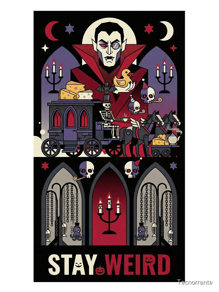 "STAY WEIRD" - Vampire edition by Tecno-Art-Land T-Shirts, Hoodie, Sweatshirt | BlankRebels.com (Image 3)