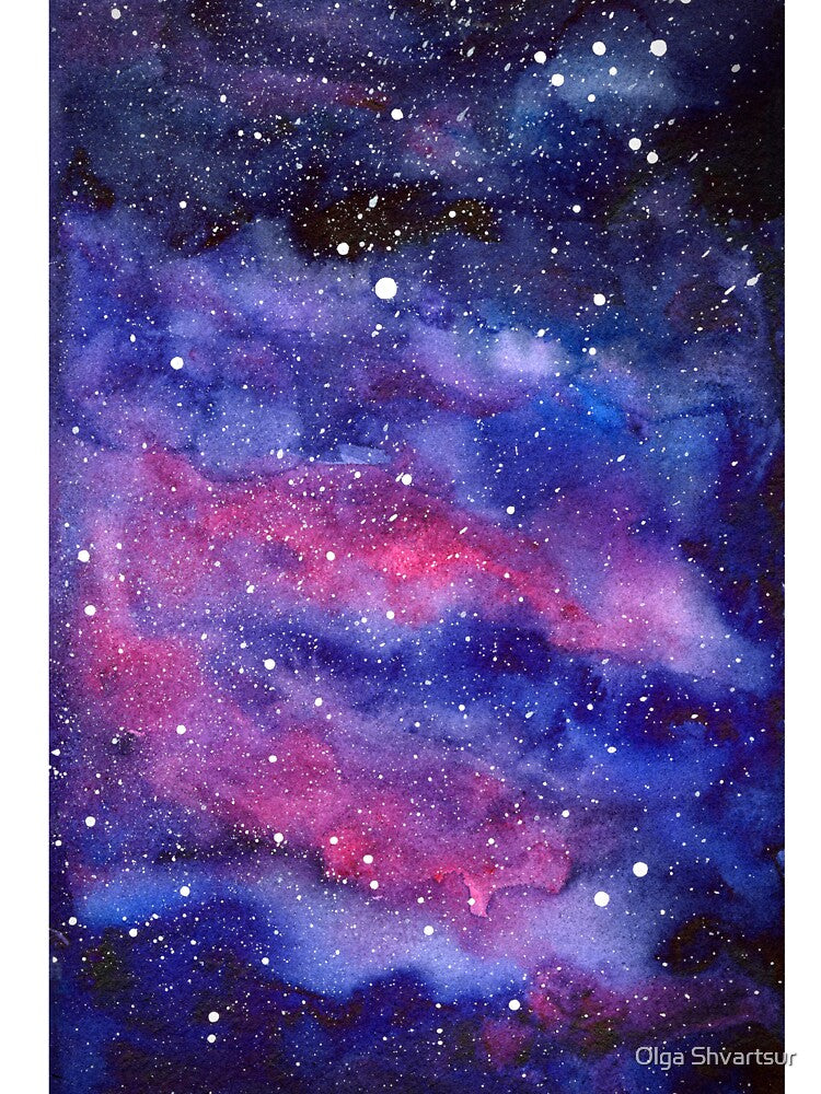 Watercolor Nebula Galaxy by Olga Shvartsur T-Shirts, Hoodie, Sweatshirt | BlankRebels.com (Image 3)