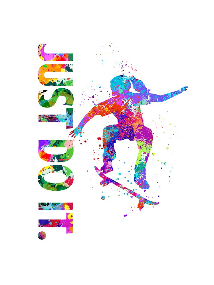 Skateboarding Life Watercolor Art by AlyssoCharm T-Shirts, Hoodie, Sweatshirt | BlankRebels.com (Image 3)
