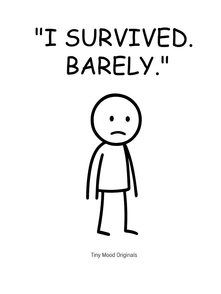 "I SURVIVED.  BARELY."– Funny Office Quote Design by eivicraft T-Shirts, Hoodie, Sweatshirt | BlankRebels.com (Image 3)