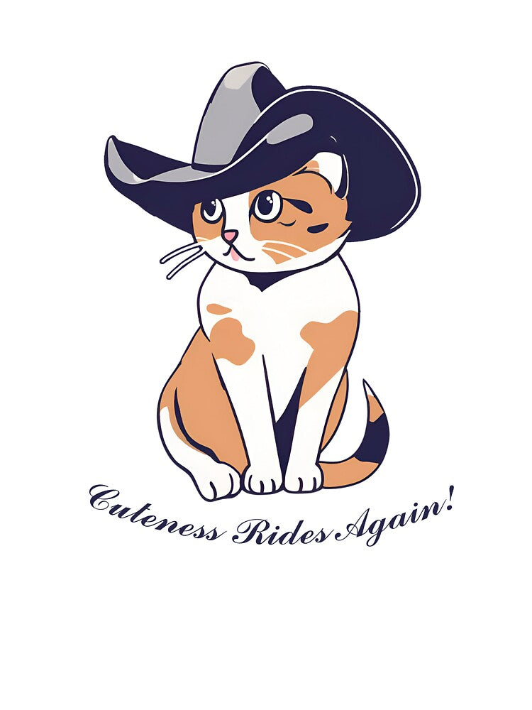 Cuteness Rides Again Cowboy Kawaii Cute Cat by RTeeSTS T-Shirts, Hoodie, Sweatshirt | BlankRebels.com (Image 3)