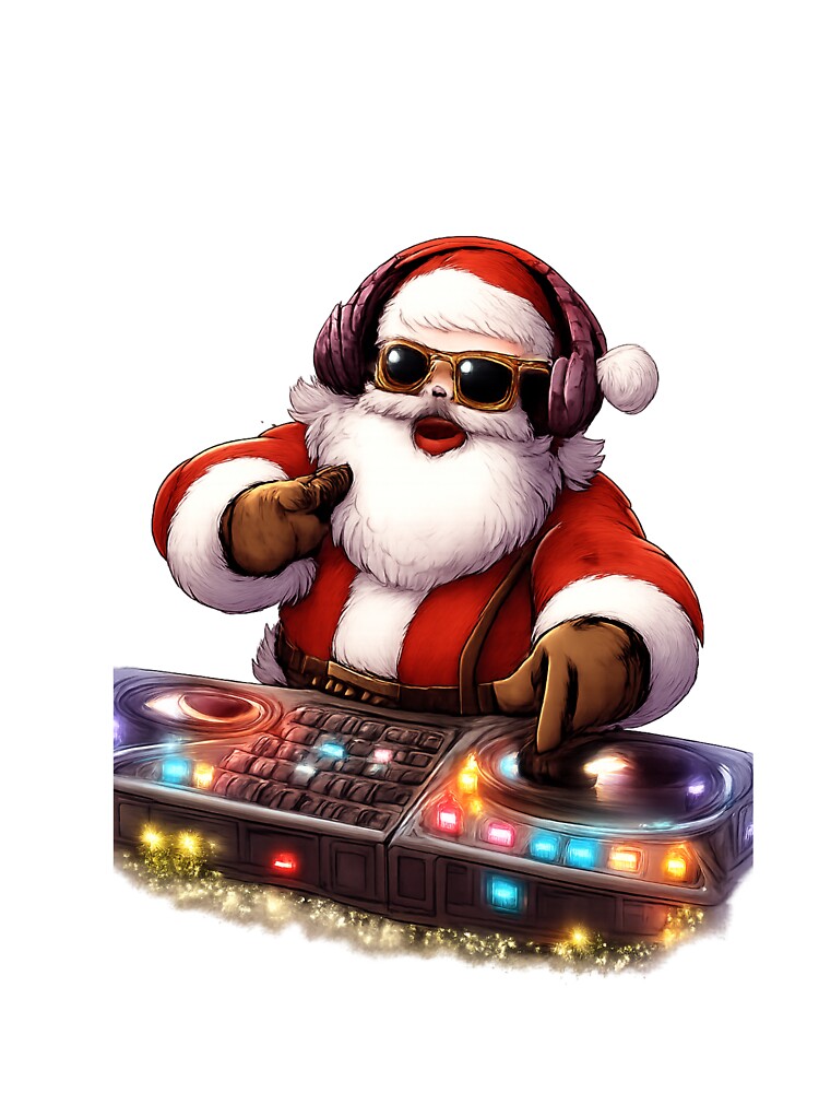 Santa Drops the Beat by kimkosovo T-Shirts, Hoodie, Sweatshirt | BlankRebels.com (Image 3)