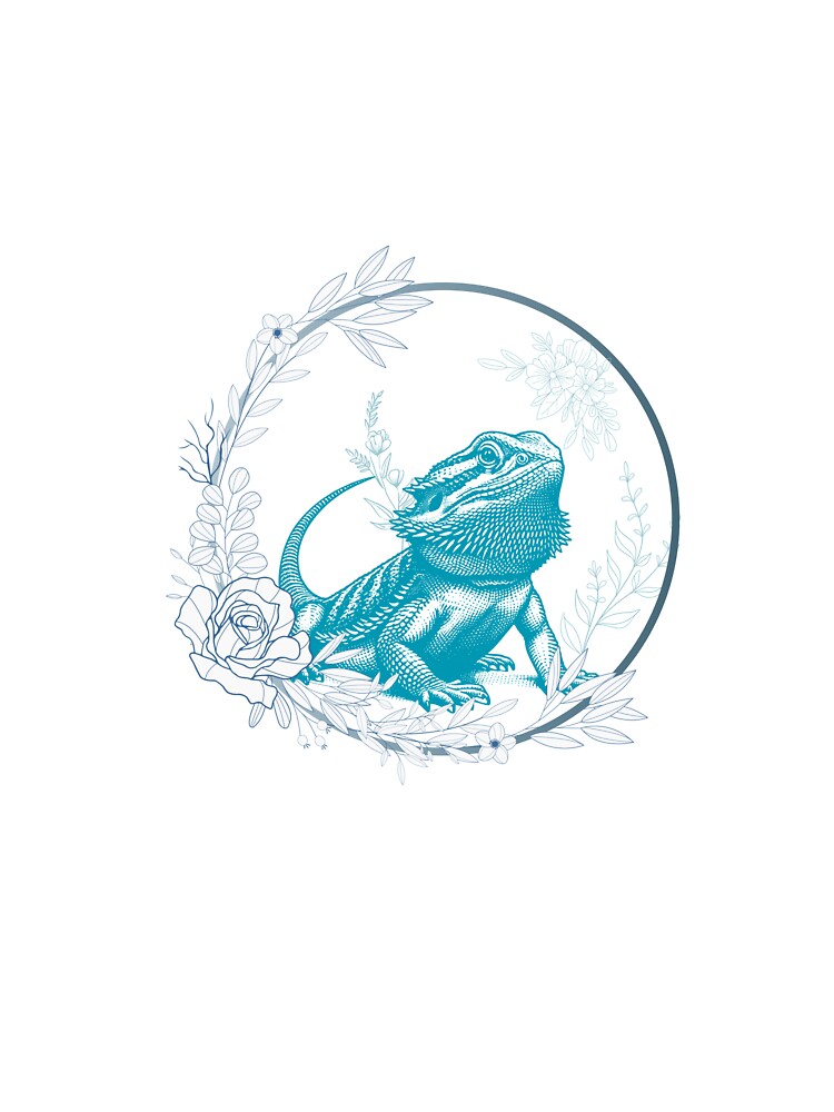 Floral Bearded Dragon by PugaliciousArt T-Shirts, Hoodie, Sweatshirt | BlankRebels.com (Image 3)