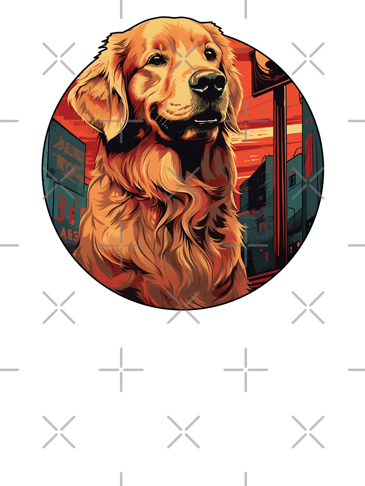 Vintage Golden Retriever in City by CJS-Art T-Shirts, Hoodie, Sweatshirt | BlankRebels.com (Image 3)