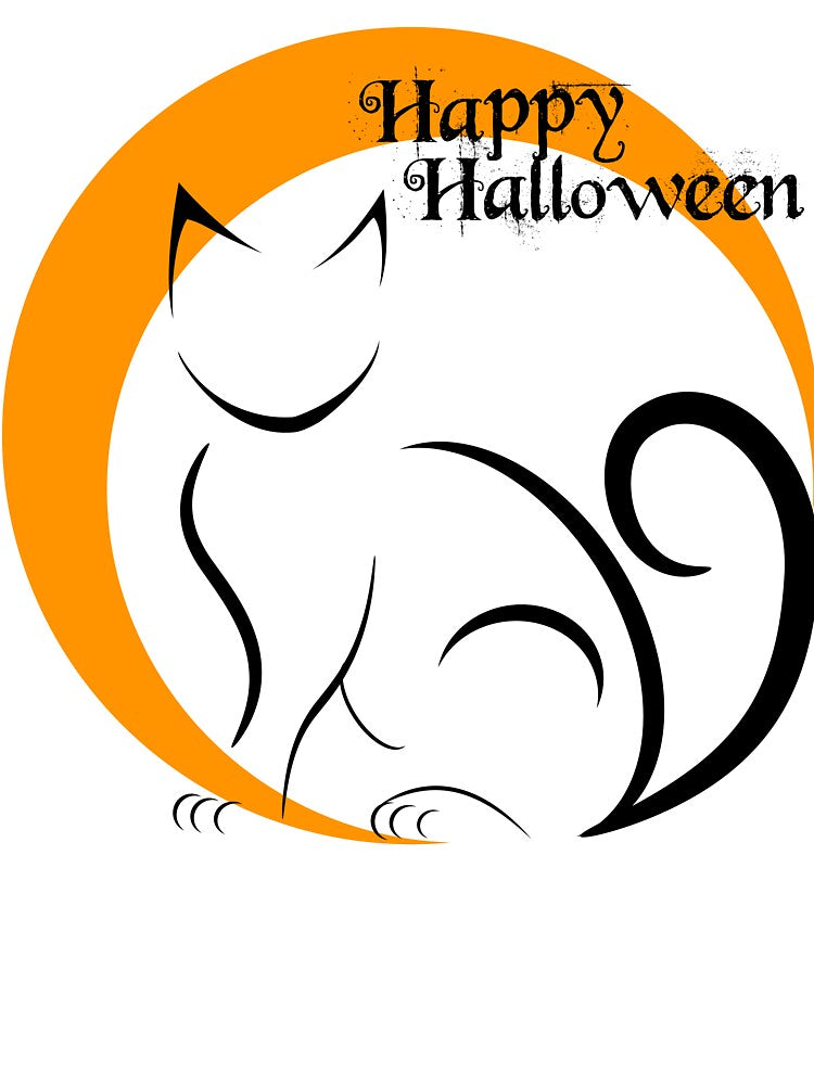 Happy Halloween Black Cat with Moon by Risa-C T-Shirts, Hoodie, Sweatshirt | BlankRebels.com (Image 3)