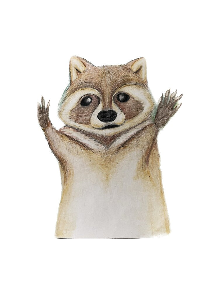 Cute Racoon (Hand-Drawn Pencil Sketch) by YujunShop T-Shirts, Hoodie, Sweatshirt | BlankRebels.com (Image 3)
