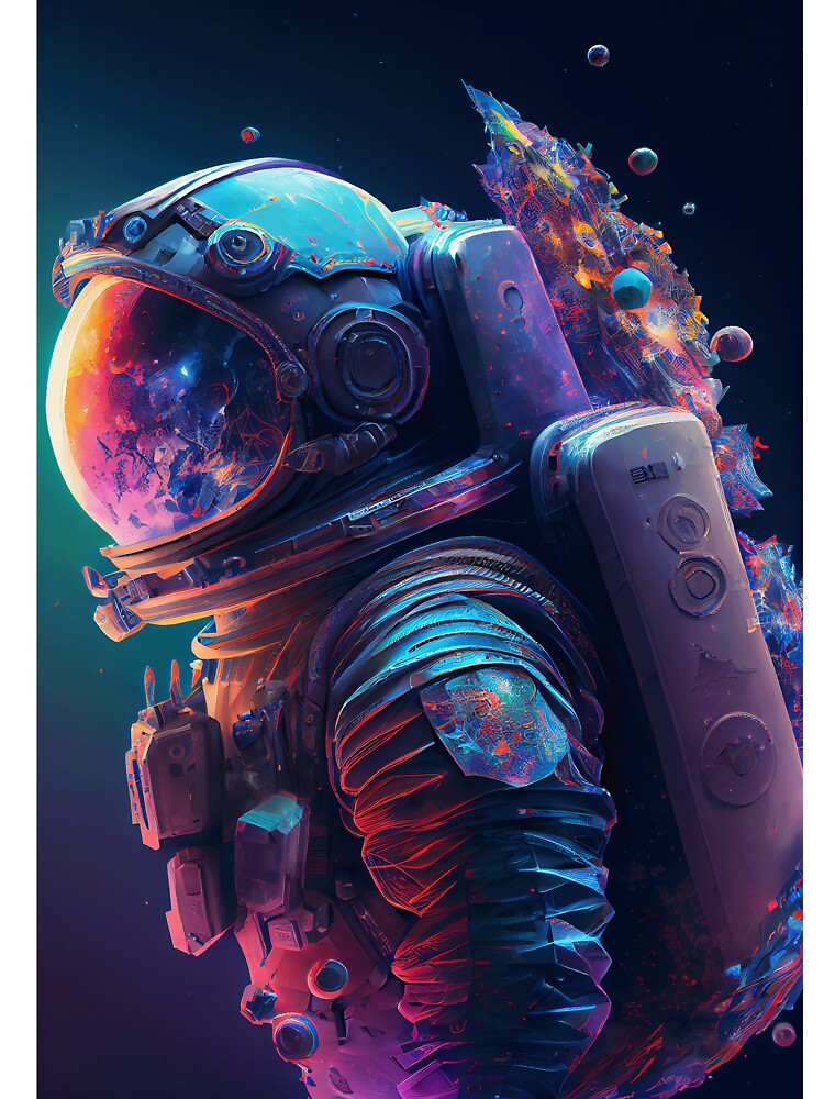 Colorful Astronaut by Wander Lost T-Shirts, Hoodie, Sweatshirt | BlankRebels.com (Image 3)