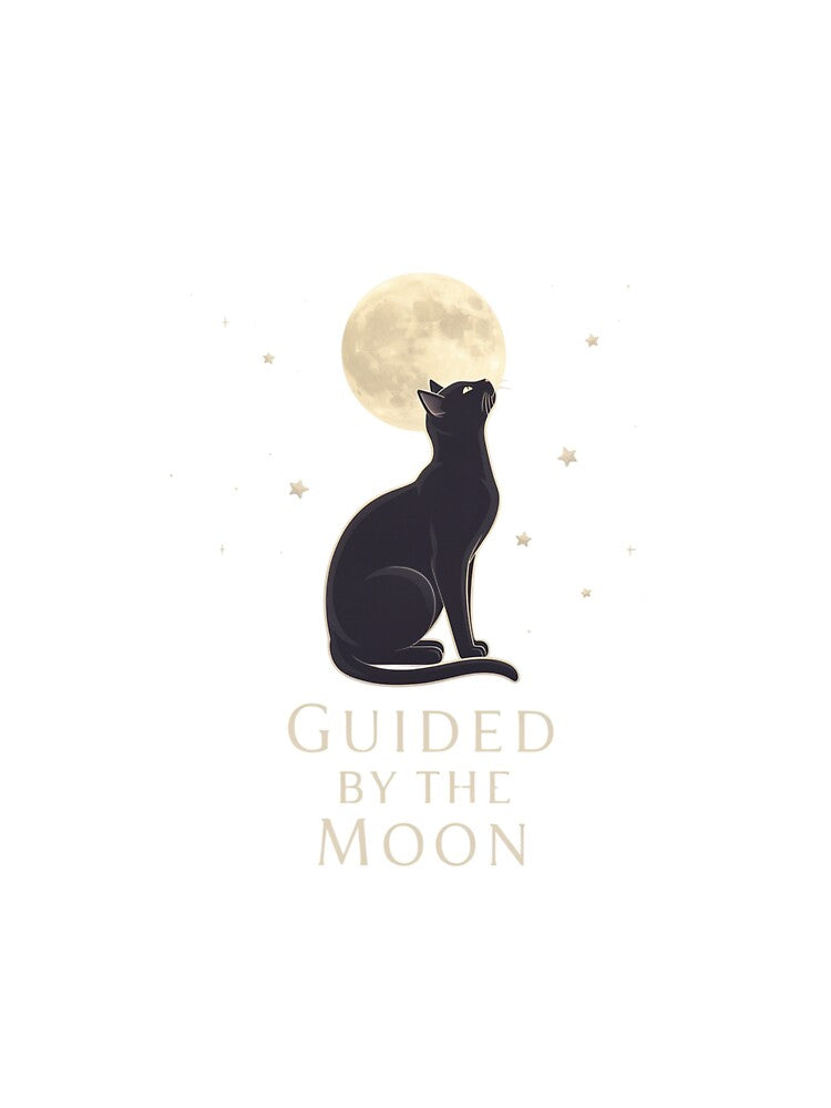Moon Aesthetic Cat T-Shirt – Guided by the Moon Soft Girl Night Vibes Outfit by Cozy Cat Collective Hoodie,... (Image 3)