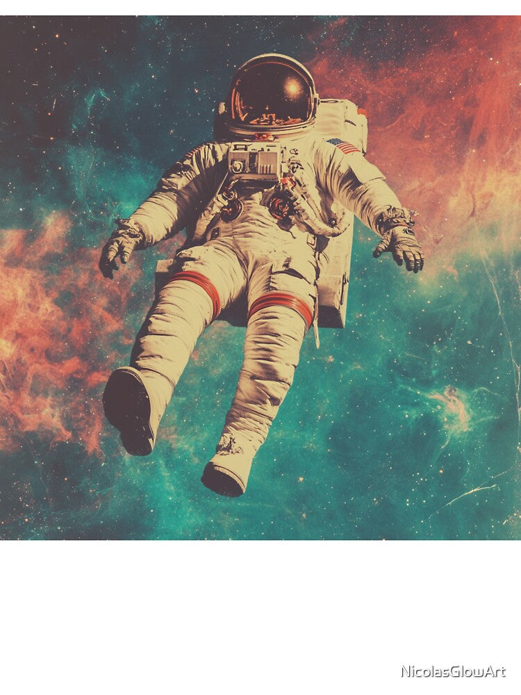 Astronaut Vintage T-Shirt by NicolasGlowArt