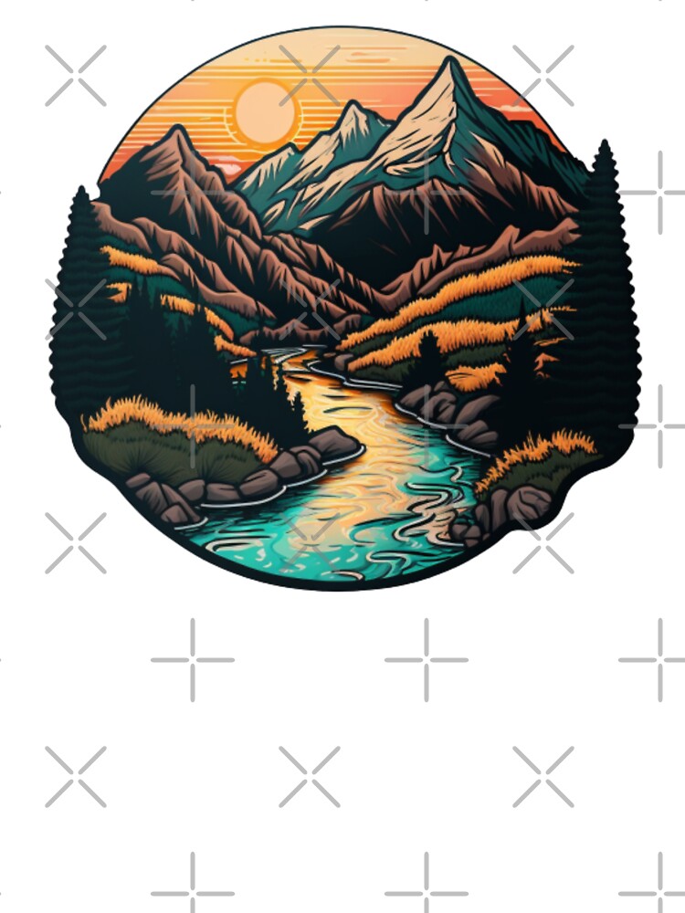 River and Mountain by Bo-Bros-Tees Hoodie, Sweatshirt | BlankRebels.com (Image 3)