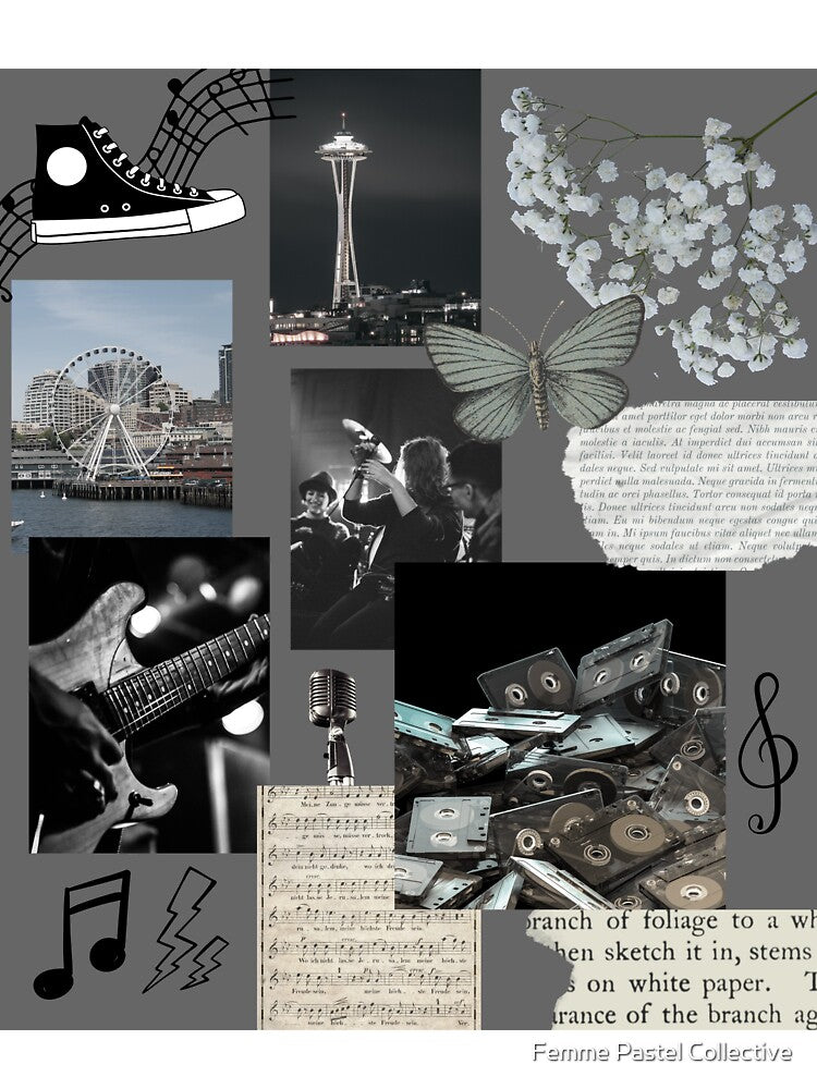 Grunge Seattle Collage 1990s by Femme Pastel Collective T-Shirts, Hoodie, Sweatshirt | BlankRebels.com (Image 3)