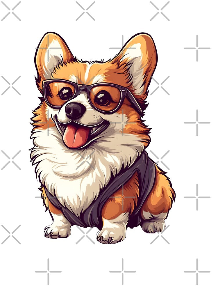 Cute Pembroke Welsh Corgi Dog Wearing Glasses by NanarodsDesign T-Shirts, Hoodie, Sweatshirt | BlankRebels.com (Image 3)