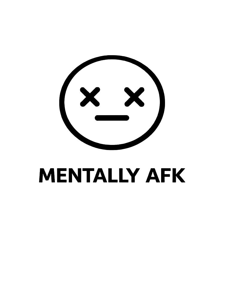 Mentally AFK – Introvert Minimal Text T Shirt by Ramkumar2025 Hoodie, Sweatshirt | BlankRebels.com (Image 3)