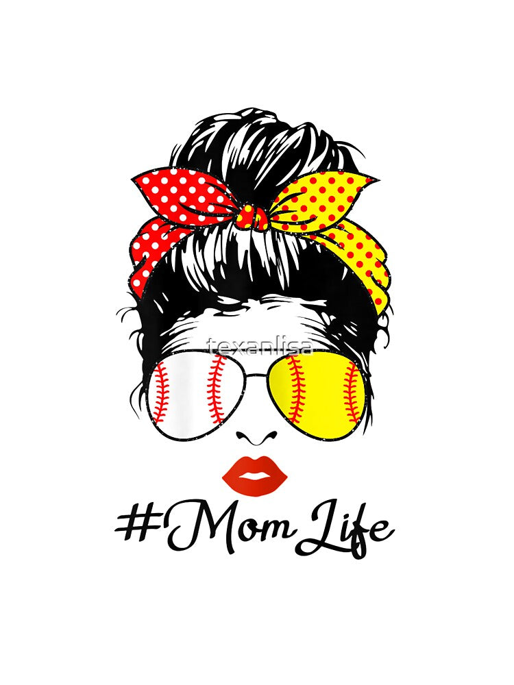 Baseball Softball Mom Bun Life by speakupandshine T-Shirts, Hoodie, Sweatshirt | BlankRebels.com (Image 3)