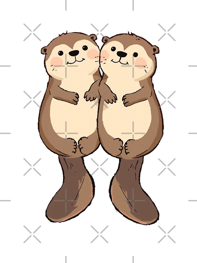 Adorable Otter Couple Cute Animal Love by SOUFIANE1991 T-Shirts, Hoodie, Sweatshirt | BlankRebels.com (Image 3)