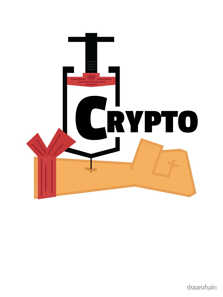 Crypto Shot Arm Injection Cryptocurrency Meme IV Vaccine Man Cave Junkie Addict by doseofwin T-Shirts, Hoodie,... (Image 3)