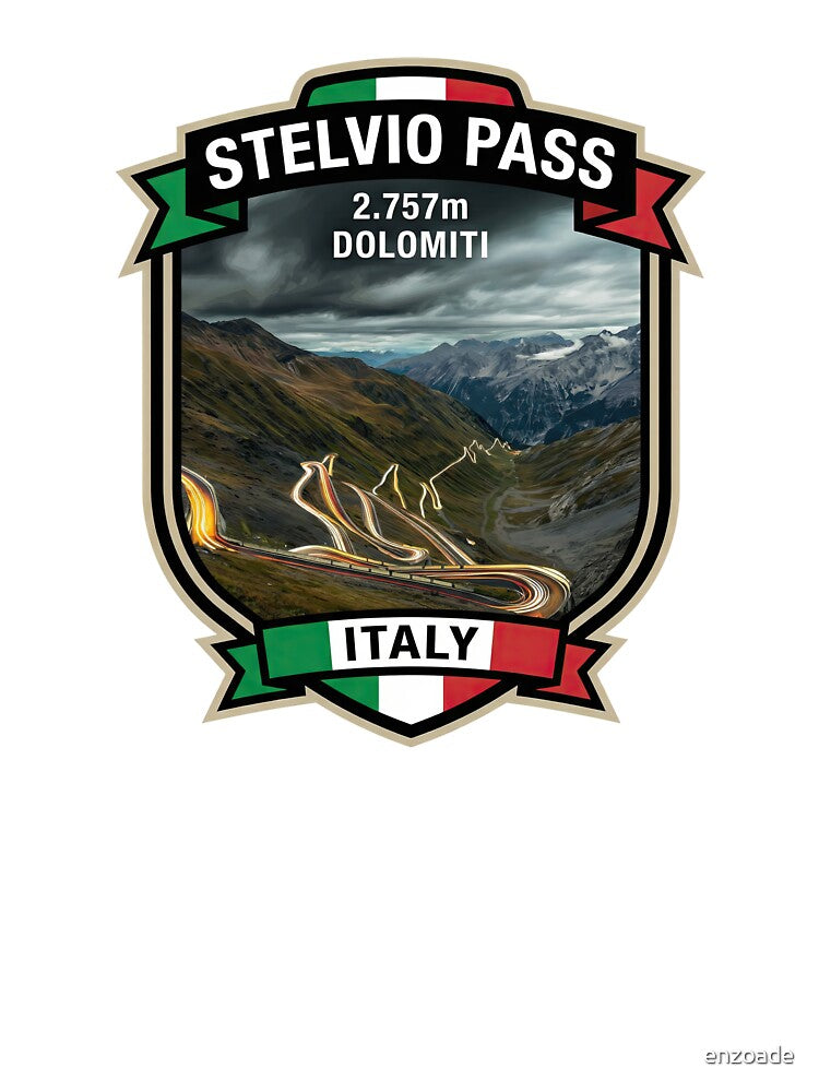 Stelvio Pass - Racing Road Dolomites by enzoade T-Shirts, Hoodie, Sweatshirt | BlankRebels.com (Image 3)