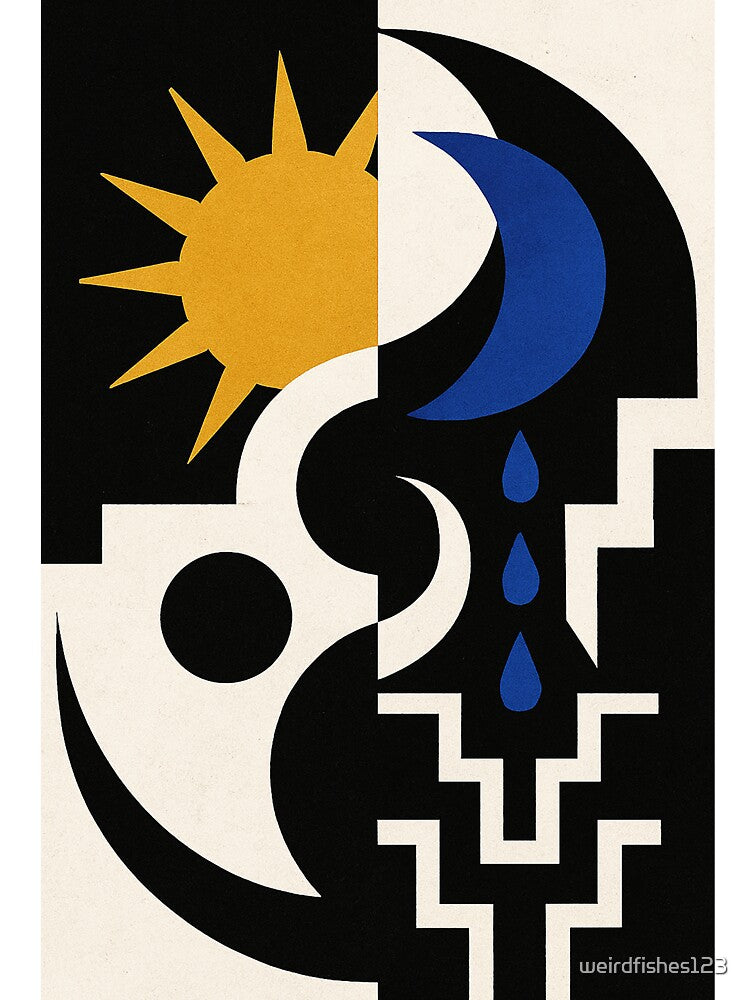 Celestial Sun and Moon Abstract Pattern by weirdfishes123 T-Shirts, Hoodie, Sweatshirt | BlankRebels.com (Image 3)